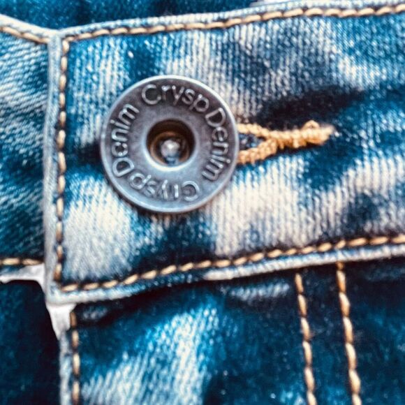Crysp Denim Sand Stacked Skinny Fit Moto Denim Jeans - Picture 7 of 9